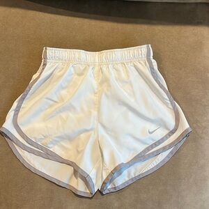 Nike white and grey athletic shorts in X-Small